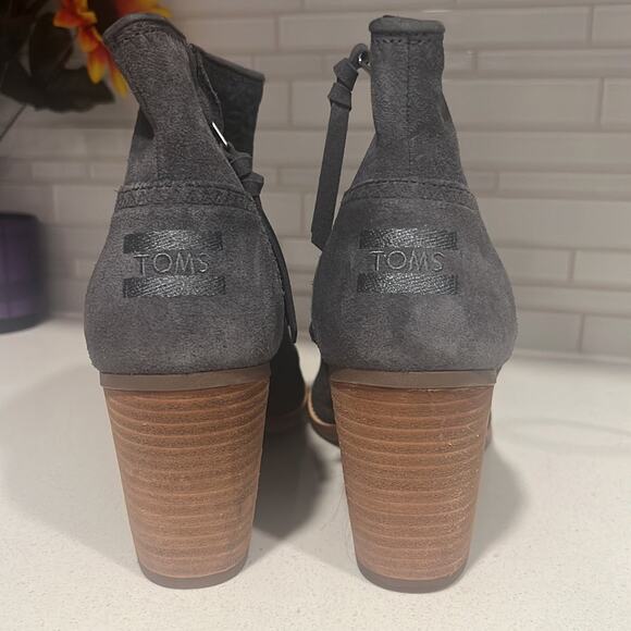 TOMS majorca Laser Cut Peep Toe Sz 8.5 - Picture 2 of 3